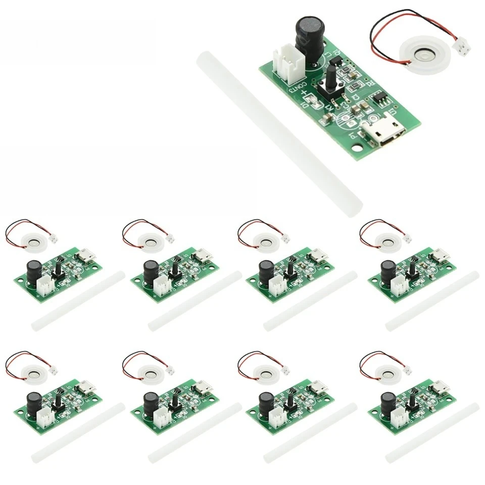 2/5/10PCS USB Humidifier Spray Module 5V Ultrasonic Atomizer Fogger Kit with Driver Board for DIY Mist Maker Incubator Plant