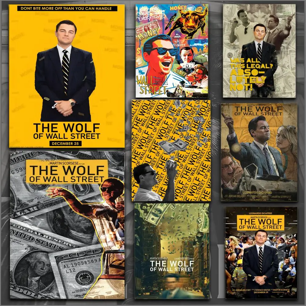 The Wolf Of Wall Street Movie Poster HD PVC Wall Art - Waterproof Self Adhesive Mildew Resistant For Home Office Bar