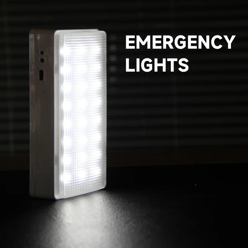 Rechargeable Emergency LED Light Wall-mounted Emergency Light Portable Handheld Emergency Lighting Flashing Light for Home Use