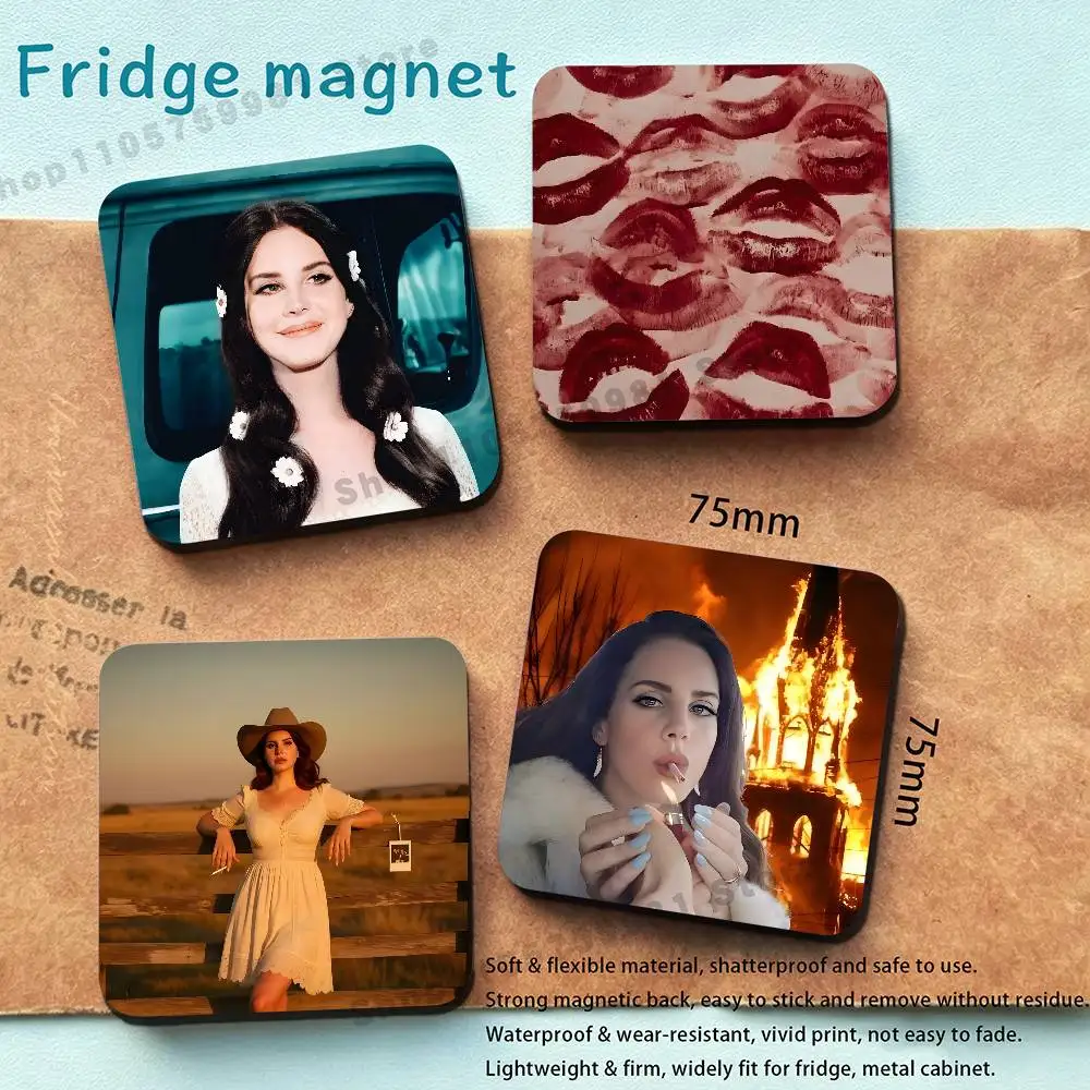 Singer L-Lana D-Del Rey New PVC Fridge Magnet for Cartoon Refrigerator Decor For Child Magnetic Toy