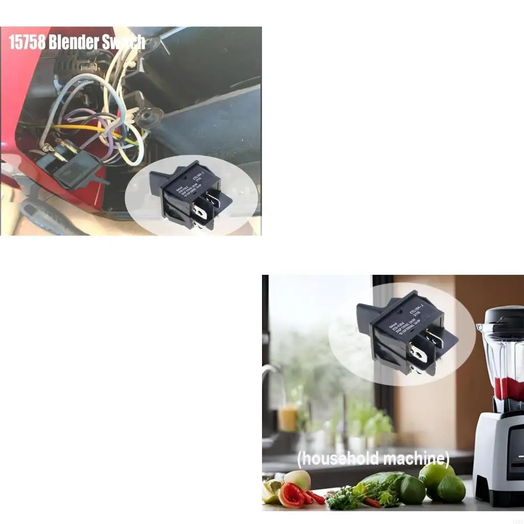 J1HF Professional Power Switch Accessory Kitchen Appliance Component Replacement Switch Suitable for Blender Models