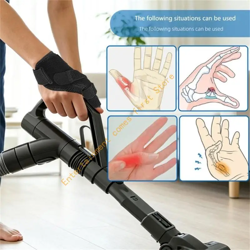Thumb and Wrist Support Wrap for Commuting and Office Work, Adjustable Wrap with Multiple Control Point and a Configurable