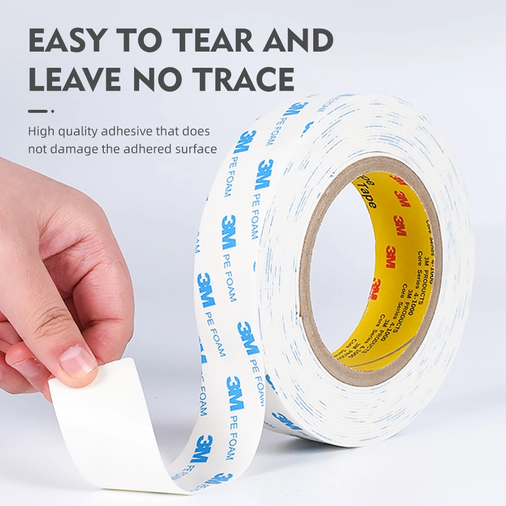 3M Double-Sided Adhesive Strong Non-Trace Foam Tape 1600T High Temperature Resistant Waterproof Foam Double Sided Adhesive Tape
