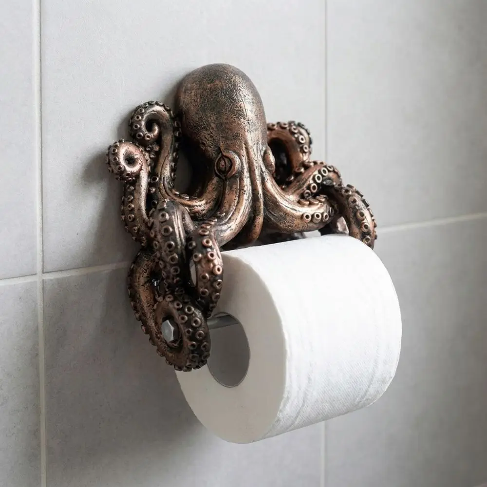Resin Sea Turtle Toilet Paper Holder Coastal Style Beach Themed Bathroom Tissue Holder Marine Animal Cute Wall Mount Tissue Rack