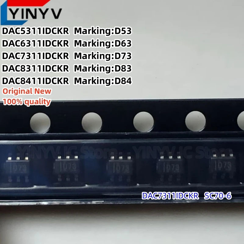 10Pcs DAC7311IDCKR DAC7311 DAC6311IDCKR DAC6311 DAC5311IDCKR DAC5311 DAC8311IDCKR DAC8311 DAC8411IDCKR DAC8411 SC70-6 100% New