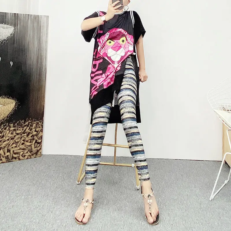 Leggings Women Breathable Colorful All-match Slim Bohemian Stylish Leisure Ethnic Retro Cozy Streetwear Mujer Ulzzang Summer Ins