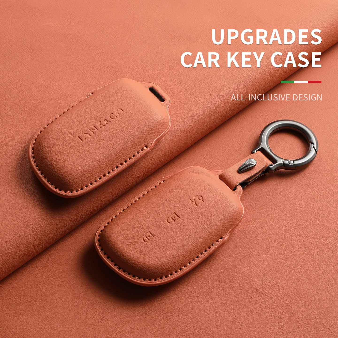 Car Key Case Cover For Lynk & Co Z20 900 Z10 Leather Car Remote Key Case Cover Car Keychain Protector Shell Garnish Accessories