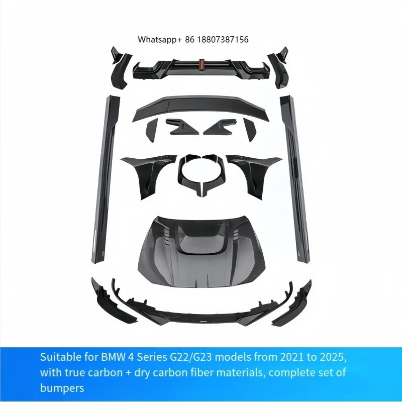 Suitable forBMW 4 Series G22 G23 Two Door Version Upgrade and Genuine Carbon Fiber Material Wide Body Surround Body Kit