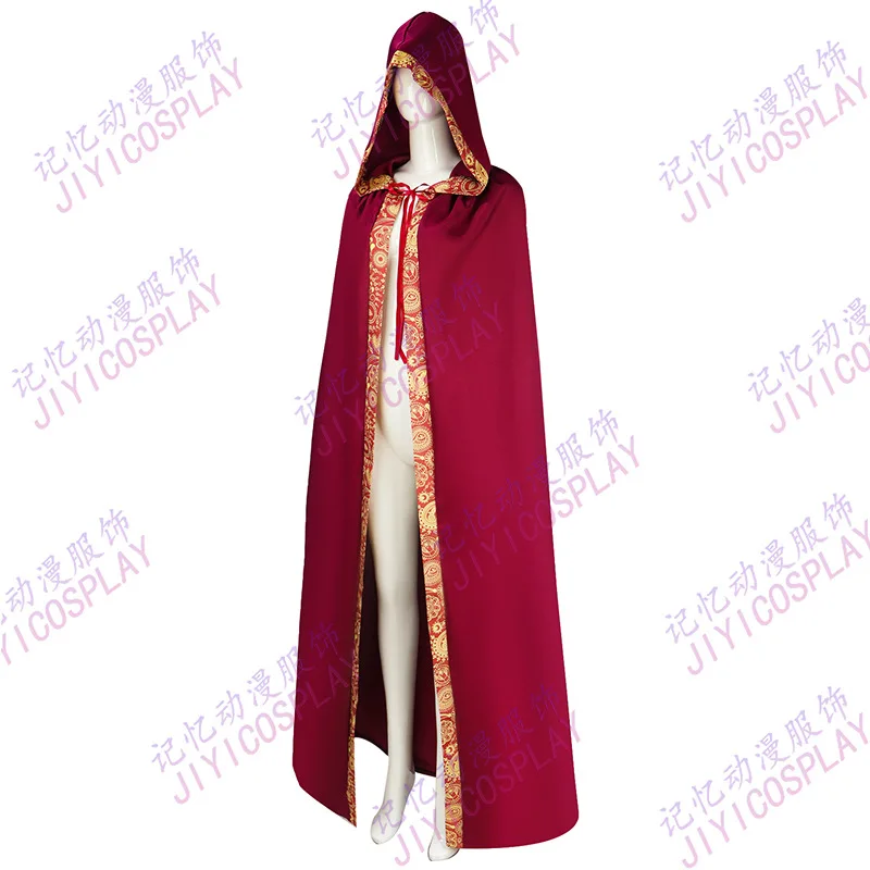 Ladies Cape Halloween Christmas Cosplay Party Fancy Medieval Hooded Cloak Linen Renaissance Cape With Hood man Velvet