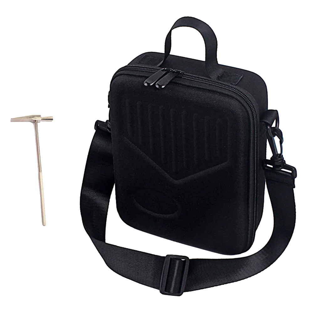 Kalimba Thumb Piano Storage Bag Mbira Carry Case Black Metal Zipper Adjustable Buckle Strap Suitable Travel Outdoor