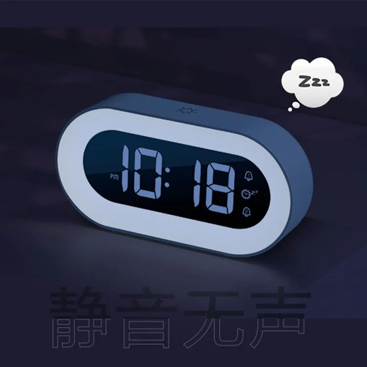 New Xiaomi Music LED Digital Alarm Clock Voice Control Night Light Design Desktop Clocks Home Table Decoration Children\'s Gifts