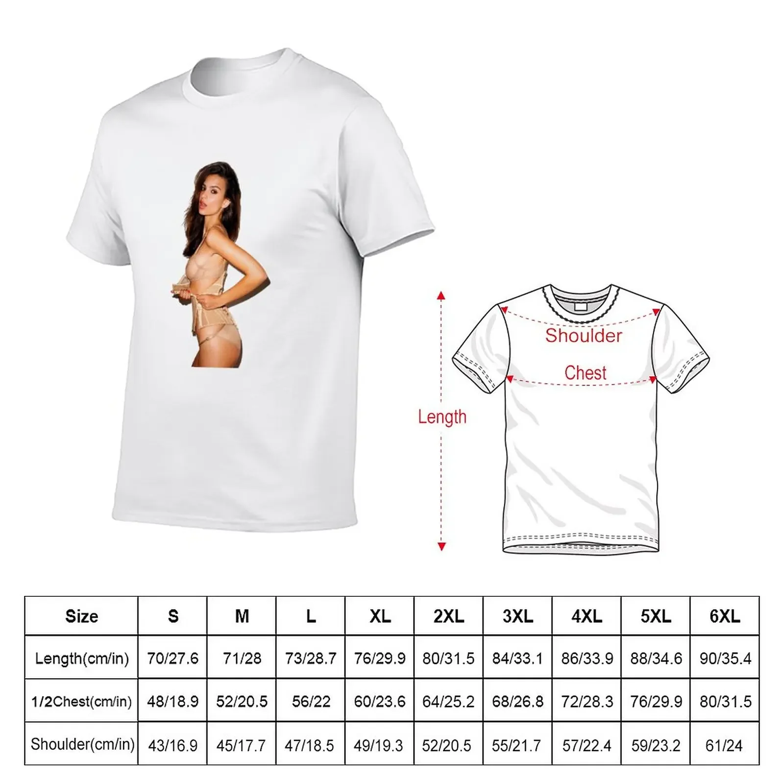 Emily Ratajkowski T-Shirt oversizeds aesthetic clothes mens t shirts