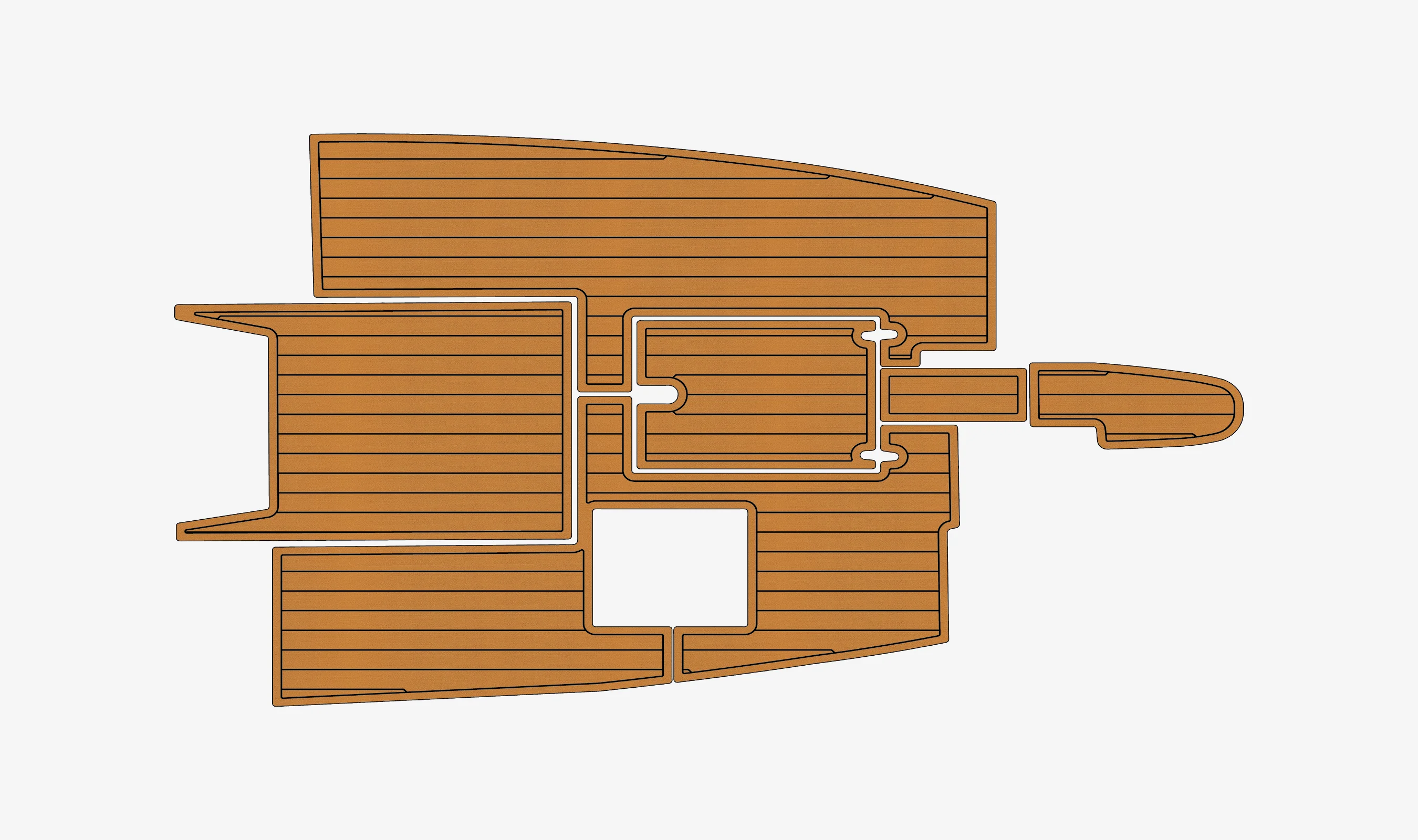 Non-Slip EVA Faux Teak Marine Mat Self-Adhesive 6mm Yacht Cockpit Pad for 2002-2003 Nautique Super Air Boat Decking Easy Install