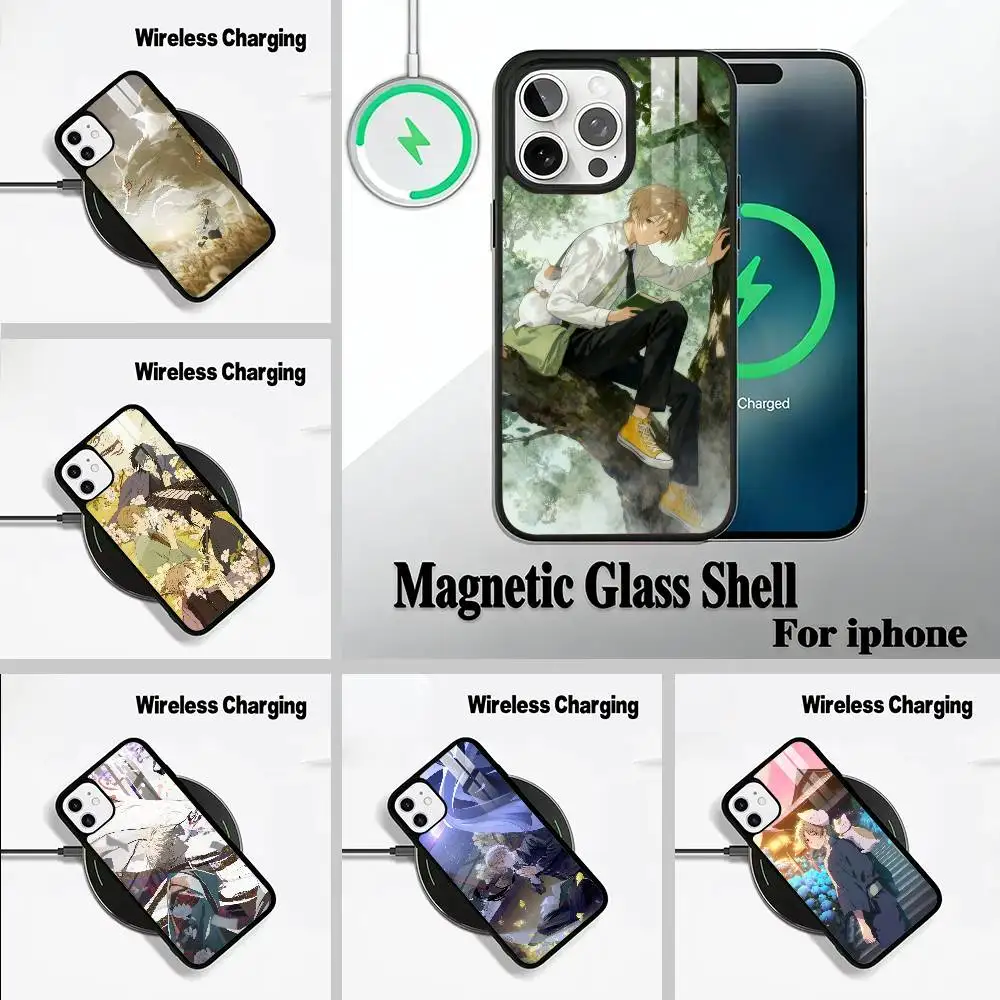 

Natsume s -Book of -Friends Phone Case For IPhone17 16 15 14 13 12 11 Pro Max 16/15/14Plus Wireless Charger Cover Funda