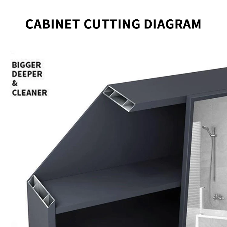 Mirror Cabinet - Smart Touch, Anti - Fog, Digital Display, Wall - Mounted, Storage Shelves, Ideal for Modern Bathrooms