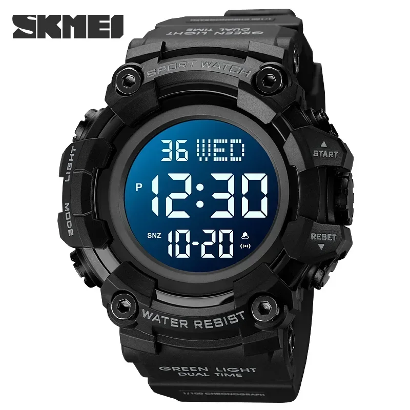 SKMEI 1968 الفاخرة ساعة توقيت رقمية العسكرية ساعة تنبيه LED عرض مقاوم للماء ساعة اليد الرياضة ساعة للرجال Reloj Hombre