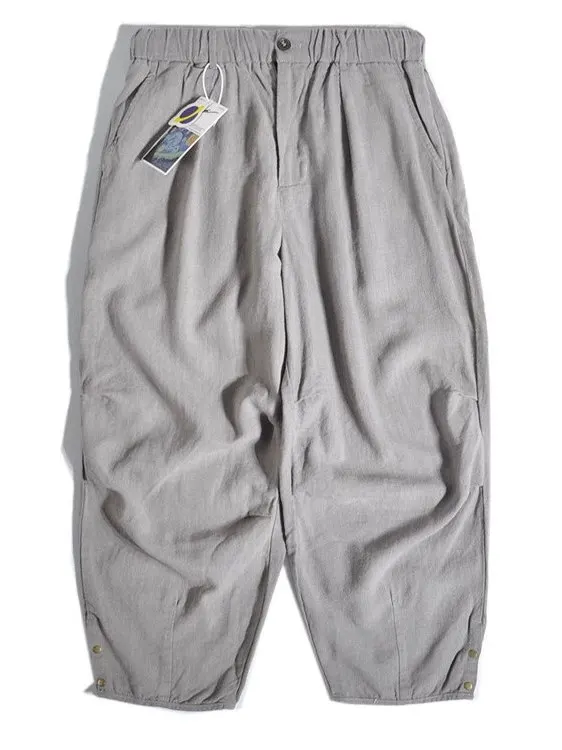 

Ретро-брюки в гонконгском стиле, широкие, льняные, прямые, повседневные, плиссированные, струящиеся, свободного кроя, летние