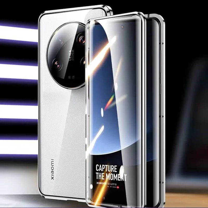 Double-sided Glass Case for Xiaomi Mi 13 14 Pro Ultra Metal Magnetic Lens Protector For Xiaomi Mi 14 13 Ultra 13Pro Anti-peeping