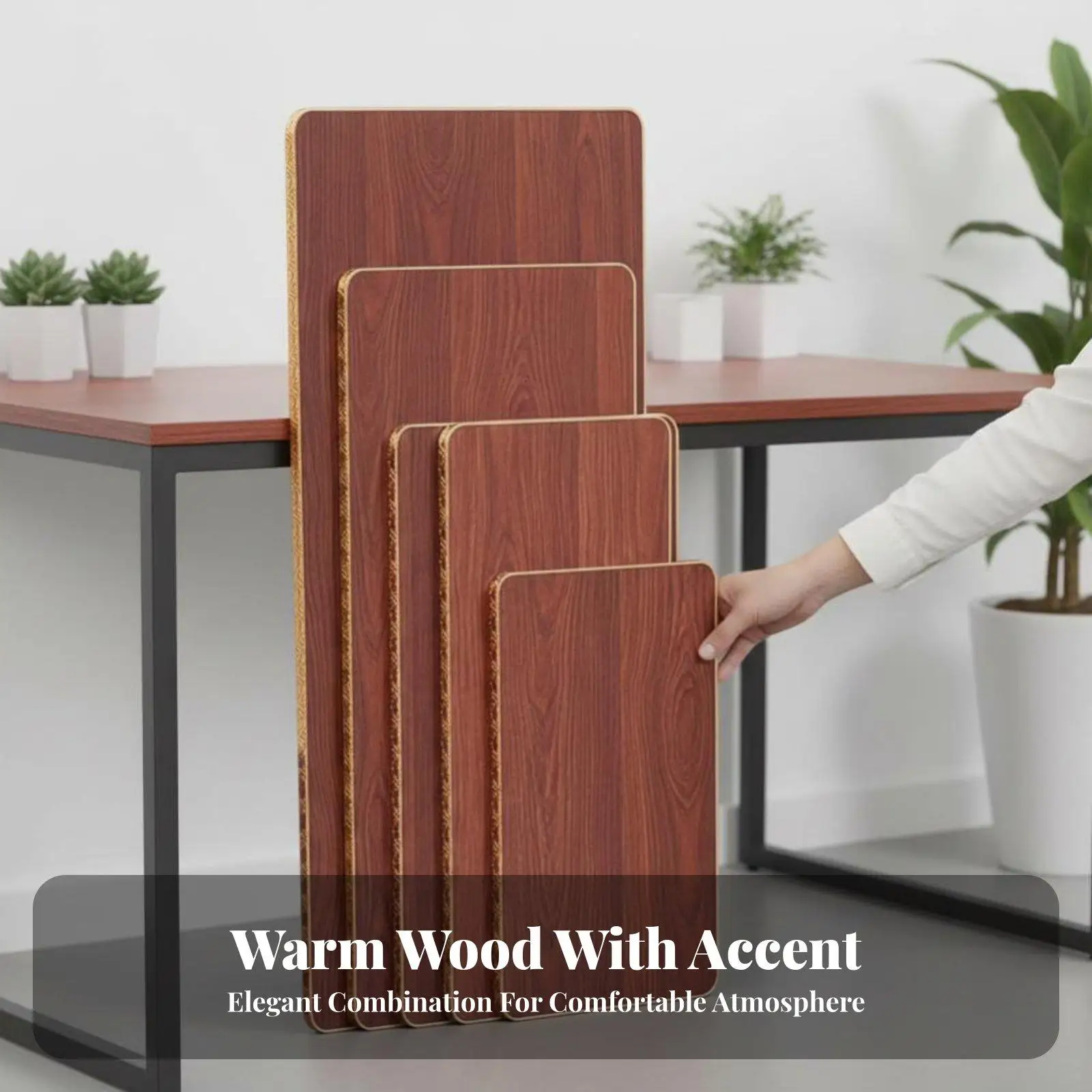 Rectangular Replacement Tabletop DIY Friendly Table Wooden Panel Grain Finish Desk Surface for Students, Homeowners, Home