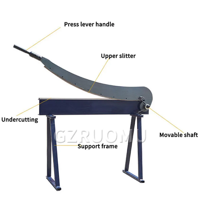 Cizalla Manual Industrial HS1000 para Metal, Tijeras para Chapa de Acero Inoxidable, Cizalla de Arco para Hierro, Guillotina para Cobre y Aluminio