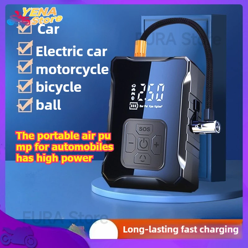 

Automobile air compressor, automobile air pump, multi-functional electric tire inflator, digital display motorcycle inflator