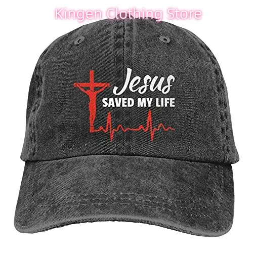 Jesus Save My Life Baseball Cowboy Cap Unisex Adult Adjustable Vintage Washed for Women Men Trucker Denim Hat Outdoor
