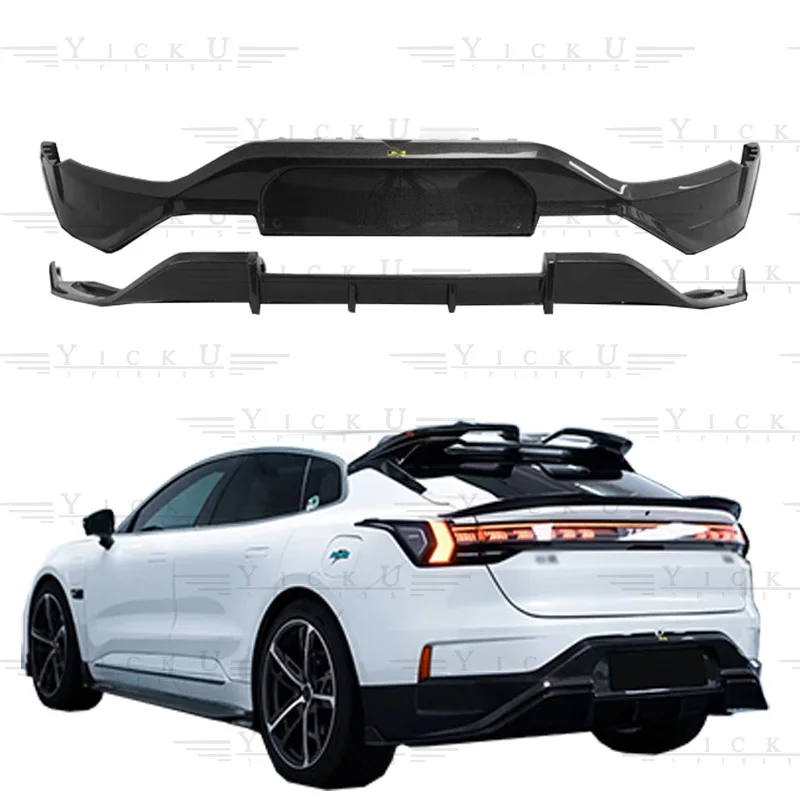 

The new robot carbon fiber body kit has front and rear lip side skirts and top wing spoilers suitable for ZEEKR 001