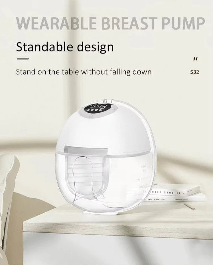 

S32 Four Mode Silent Large Suction Painless Electric Breast Pump Silicone Portable Electric Wearable Hands-free Breast Pump
