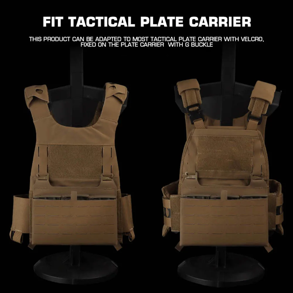Chaleco táctico panel frontal con bolsa porta-cargadores y MOLLE - imagen 5