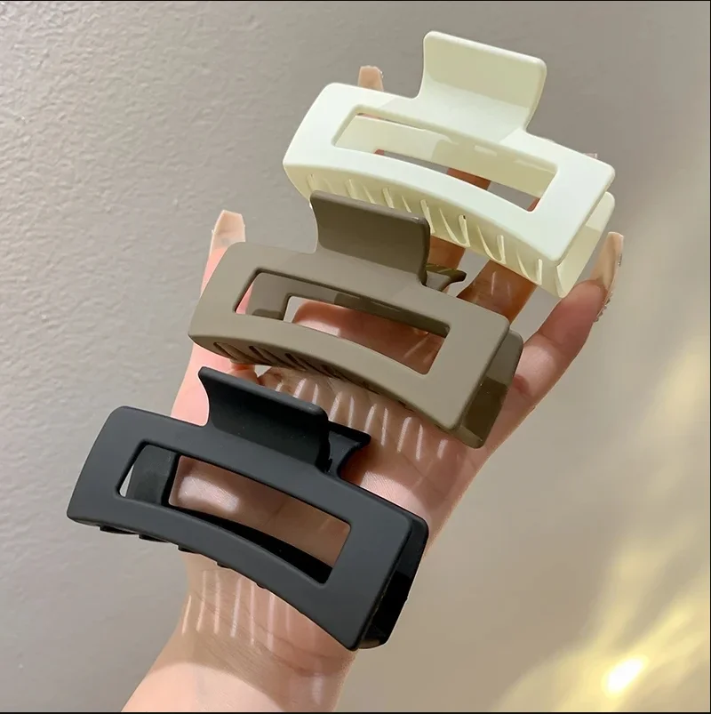 

9 см однотонная акриловая заколка для волос, модные женские когти, краб, корейская заколка в виде акулы для девочек, головные уборы, заколка, аксессуары для волос