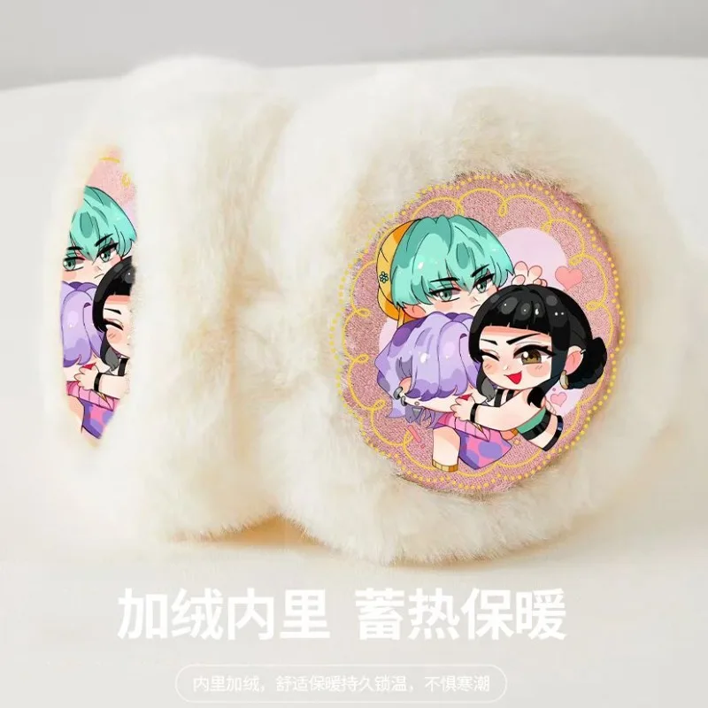 ที่ปิดหูแฟชั่นลายการ์ตูนอนิเมะสุดน่ารัก สไตล์ใหม่สำหรับฤดูหนาว  แบบยูนิเซ็กซ์  หนานุ่ม อุ่นสบาย  ไม่ระคายเคืองผิว