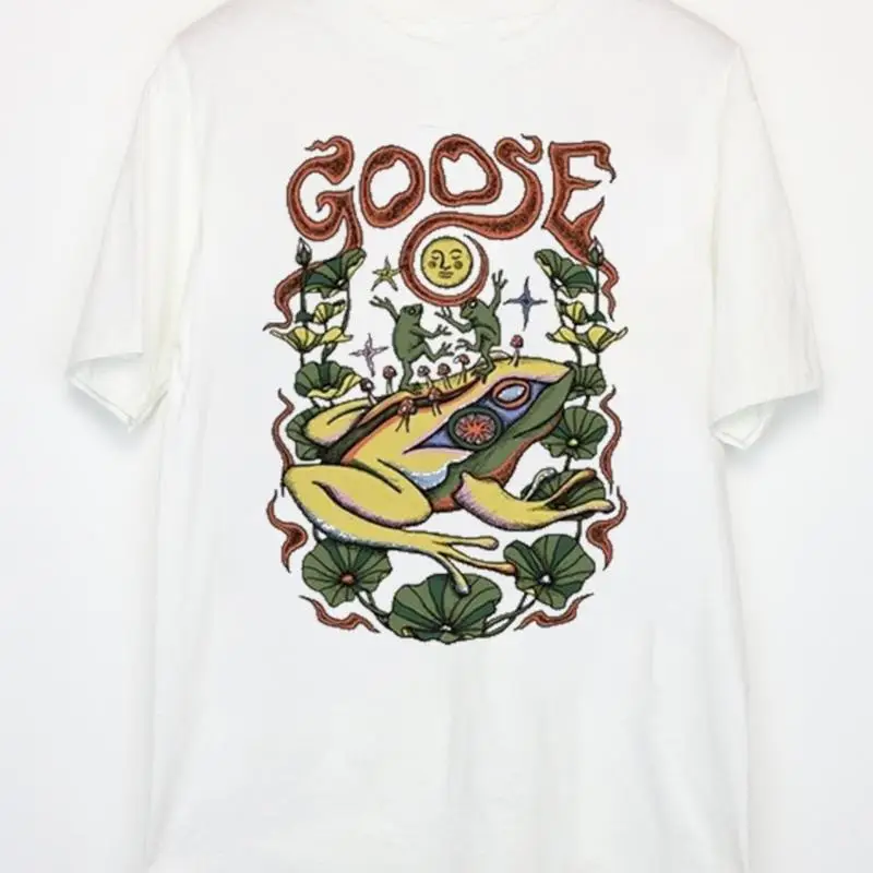 

Goose Rock Band Artwork White T Shirt Short Sleeve All Sizes S 5Xl