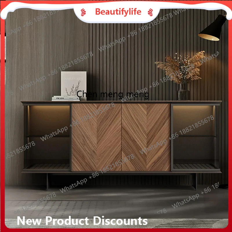 

Italian solid wood entrance cabinet restaurant, wall meal, tea, modern minimalist entrance entrance table H