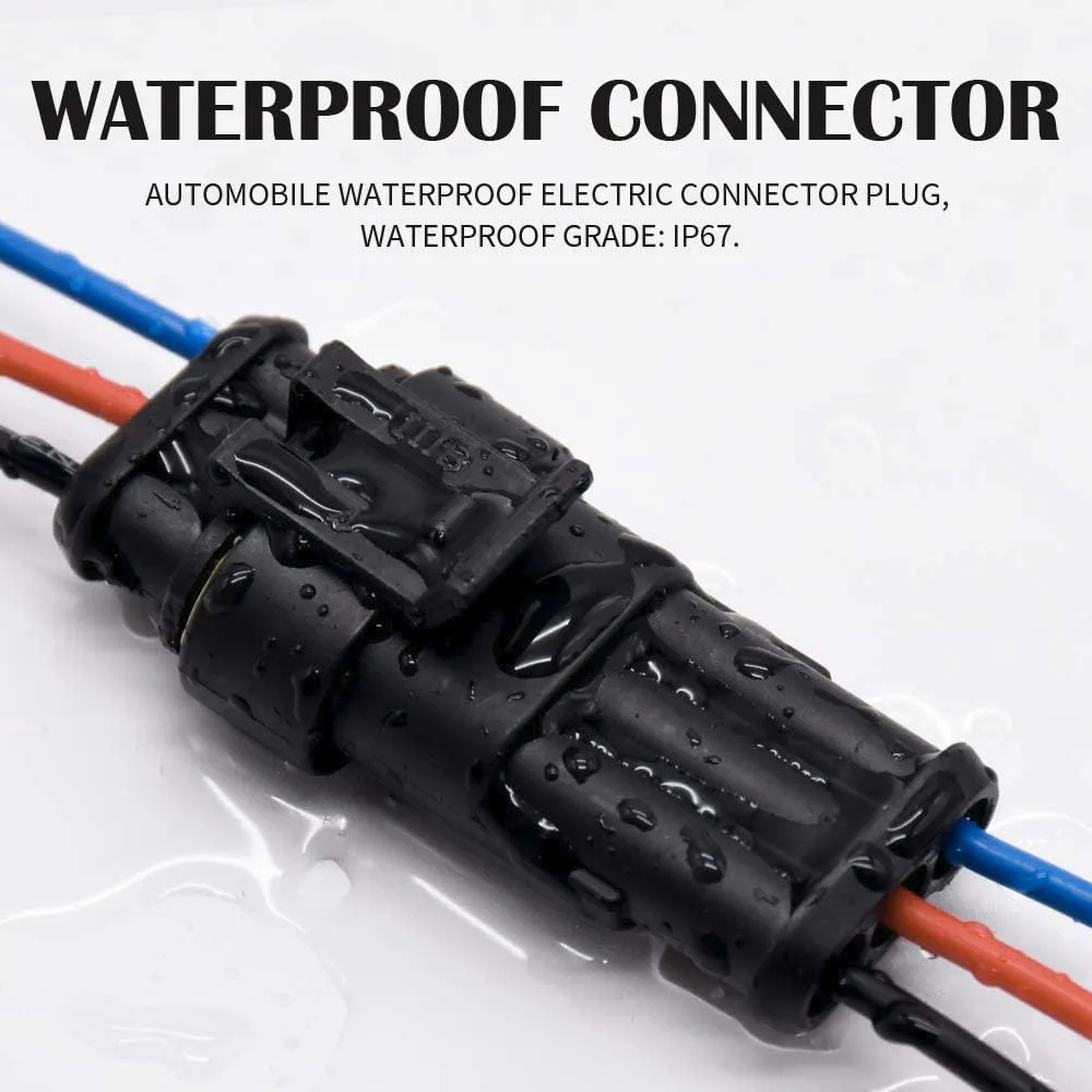 3-Pin Wasserdichter Steckverbinder, 3-Pin Auto-Elektrokabel-Steckverbinder, mit 16 AWG Kabel für Auto, LKW, Boot, Motorrad (5 Paar) – Detail 6