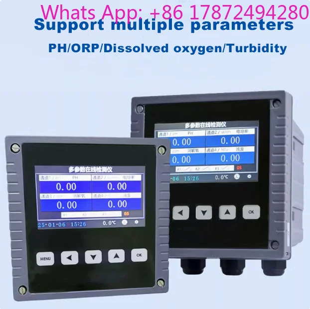 Online Multi-Parameter Water Quality Detector for Industrial Use pH Turbidity DO Conductivity Ammonia Sensor