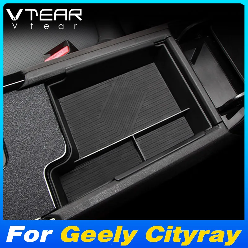 Vtear Car Central Armrest Storage Box Styling Organizer Tray Holder Interior Modification Accessory For Geely Cityray 2024 2025