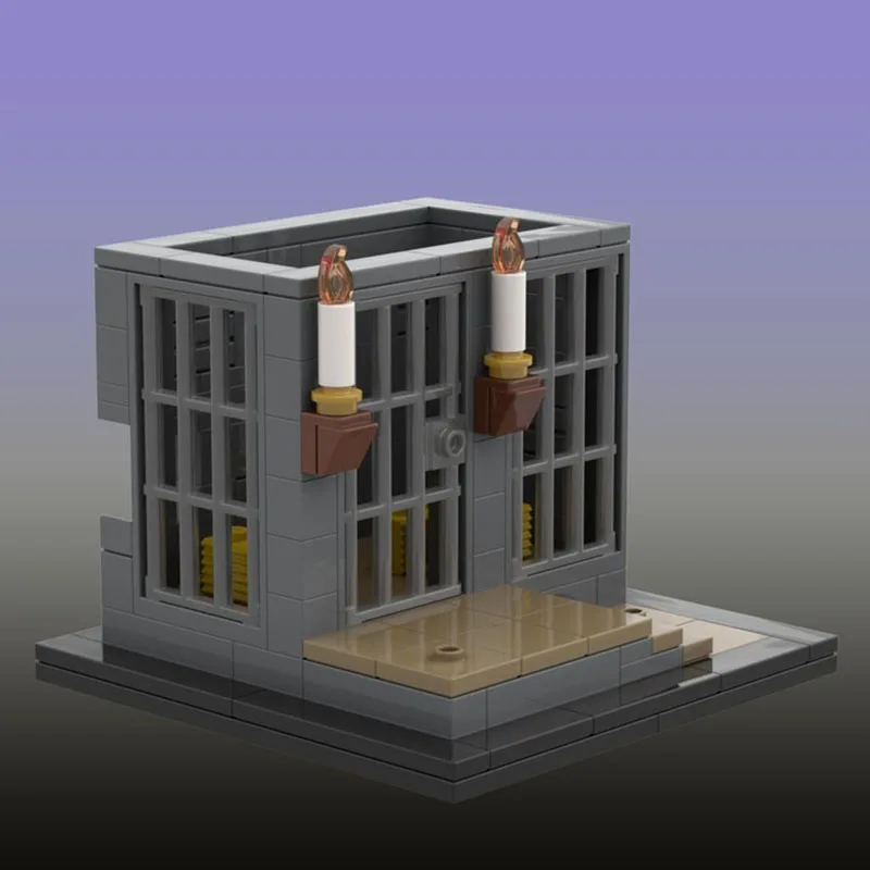 Model Ulicy Miejskiej Moc Klocki Konstrukcyjne Modularny Model Więzienia Technologiczne Klocki Świąteczne Zabawki DIY Konstrukcja Prezenty Świąteczne