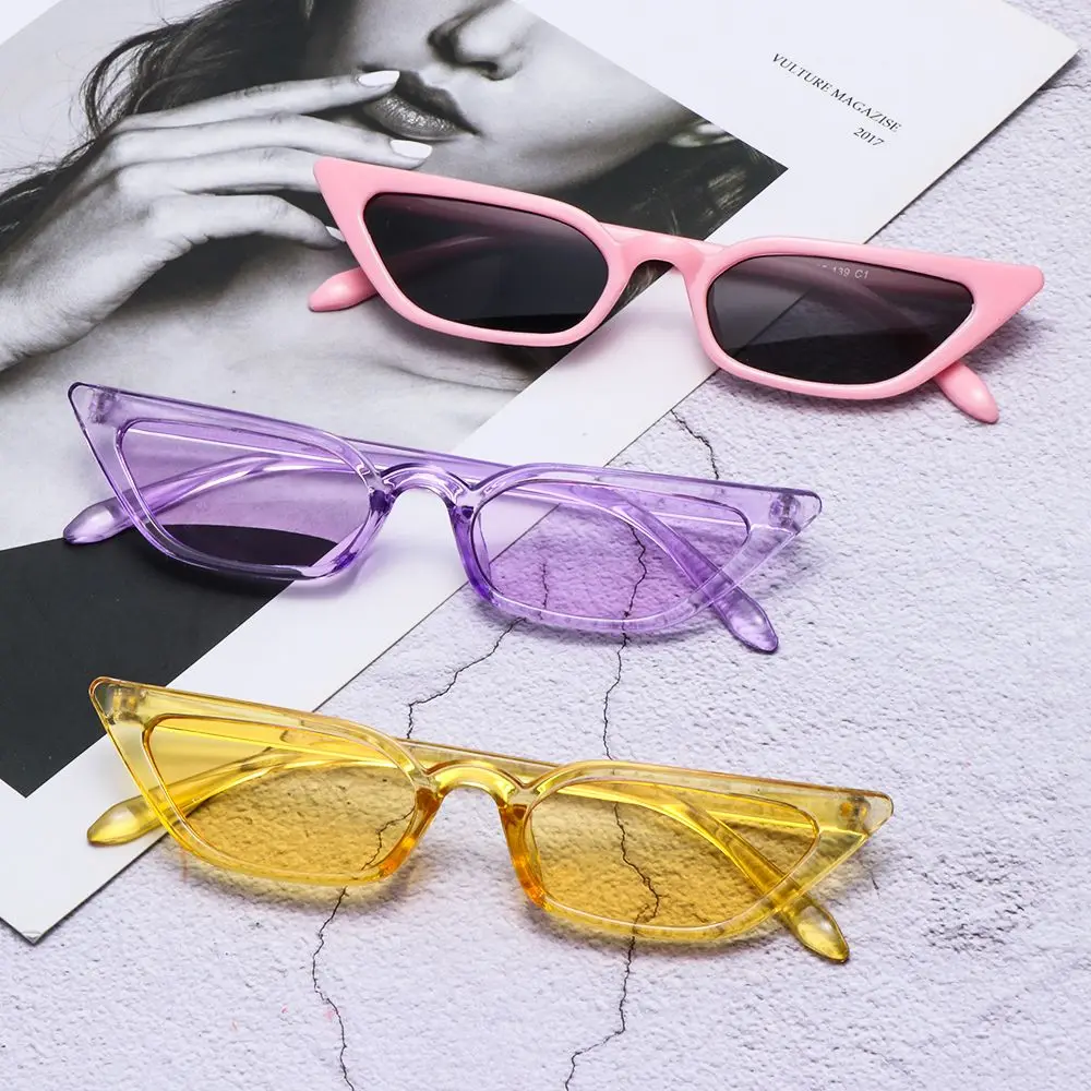 Fashion Shades UV400 Cat Eye Sun Glasses Small Frame Vintage Sunglasses