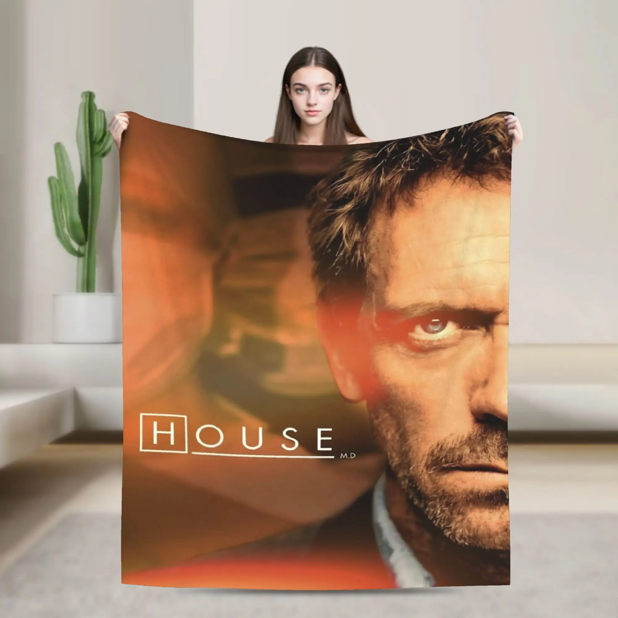 Dr House MD Blanket Super Soft Cozy  Throw Blankets for Couch 50x60 Inch Multiple Sizes Bedspreads