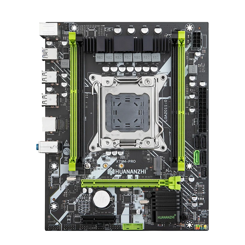 HUANANZHI X79M PRO X79 Motherboard LGA2011 Xeon E5 DDR3 128GB Dual Channel M.2 NVMe PCIe 3.0 x16 Gigabit LAN M-ATX