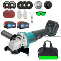 Cordless Angle Grinder Compatible For Makita 9000RPM Brushless Motor For Cutting、Grinding And Polishing.(With 18V Battery*2）