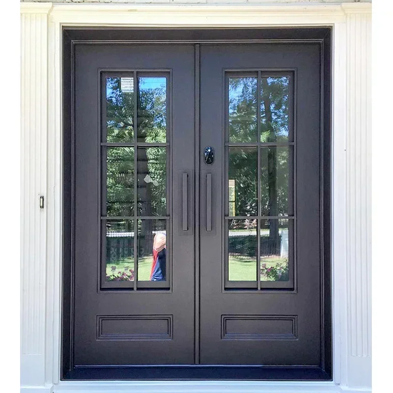 HOT SALE Smart original factory main entrance external double wooden door