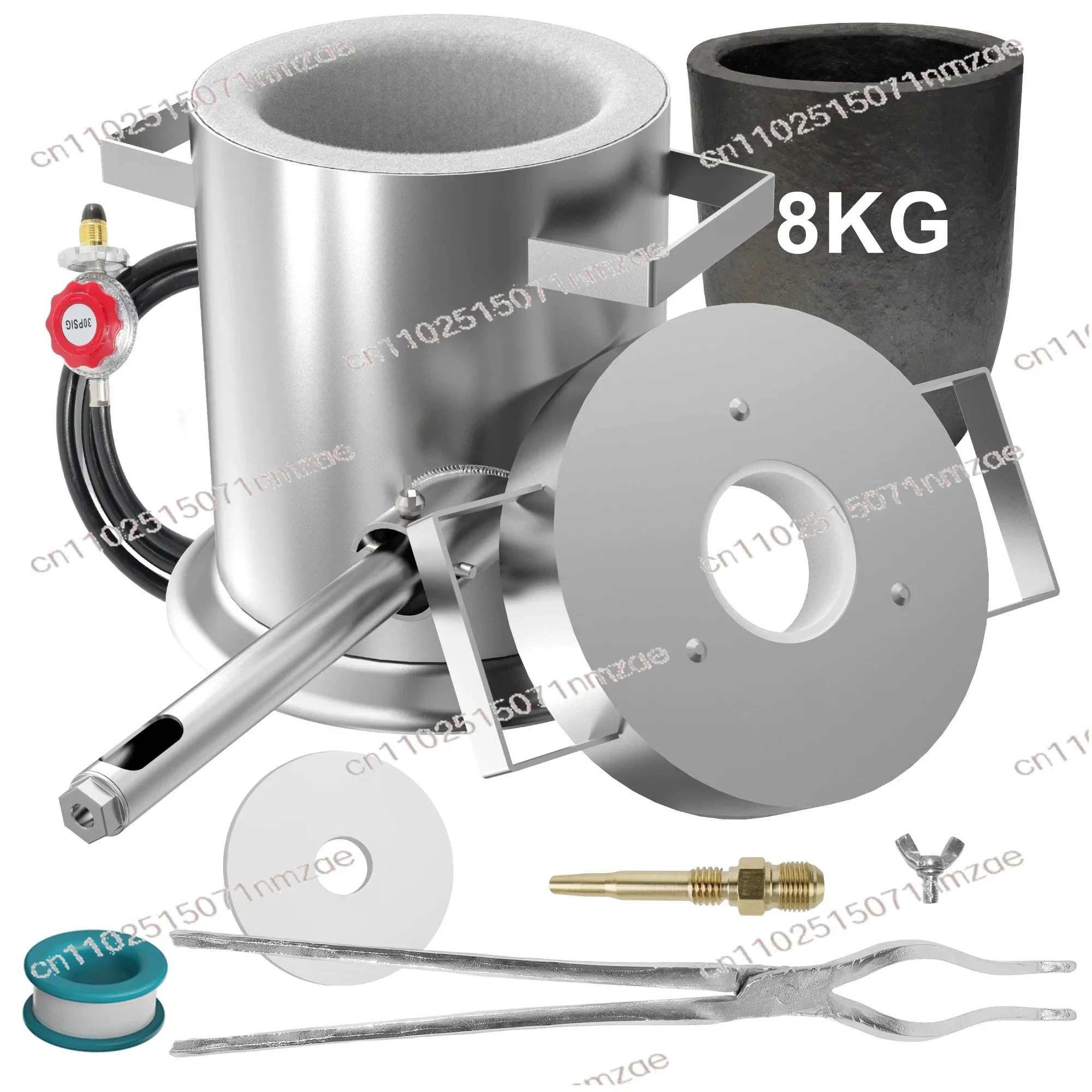 6/8/15KG Stainless Steel Propane Melting Furnace, Metal Smelter for Gold Silver Copper Aluminum Casting