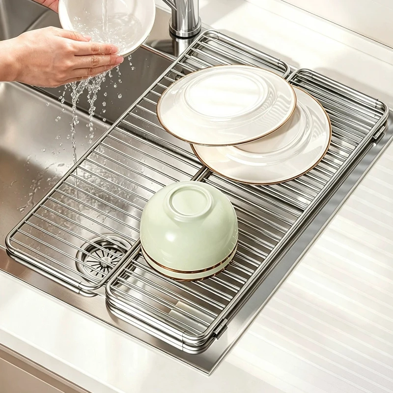 Sponge Shelving Rack Drying Sink House Essentials Metal Holder Corner Gadgets Escurridor Para Trastes De Cocina Kitchen Items