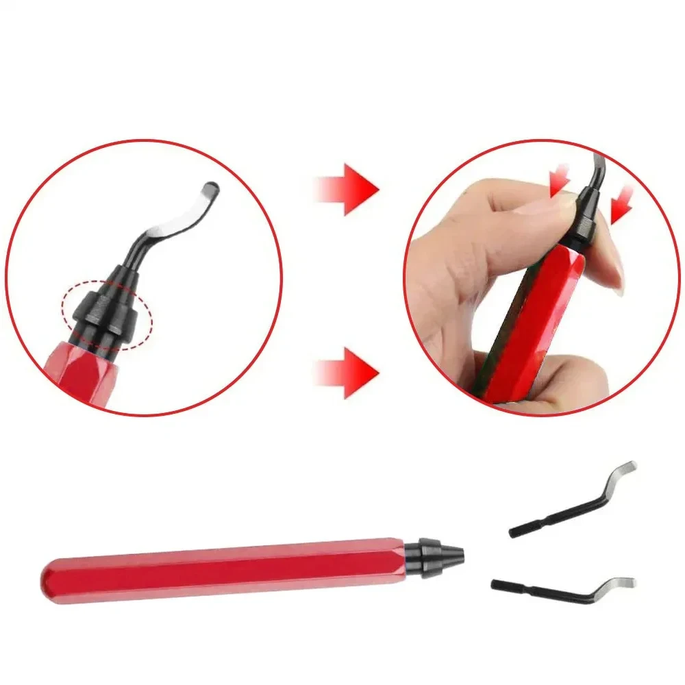 Zestaw obrotowego rozwiertaka do rur i obcinaka krawędzi DIY: frez do zadziorów, skrobak, narzędzie do gratowania, frez, nóż do przycinania, część narzędzia — zdjęcie 2