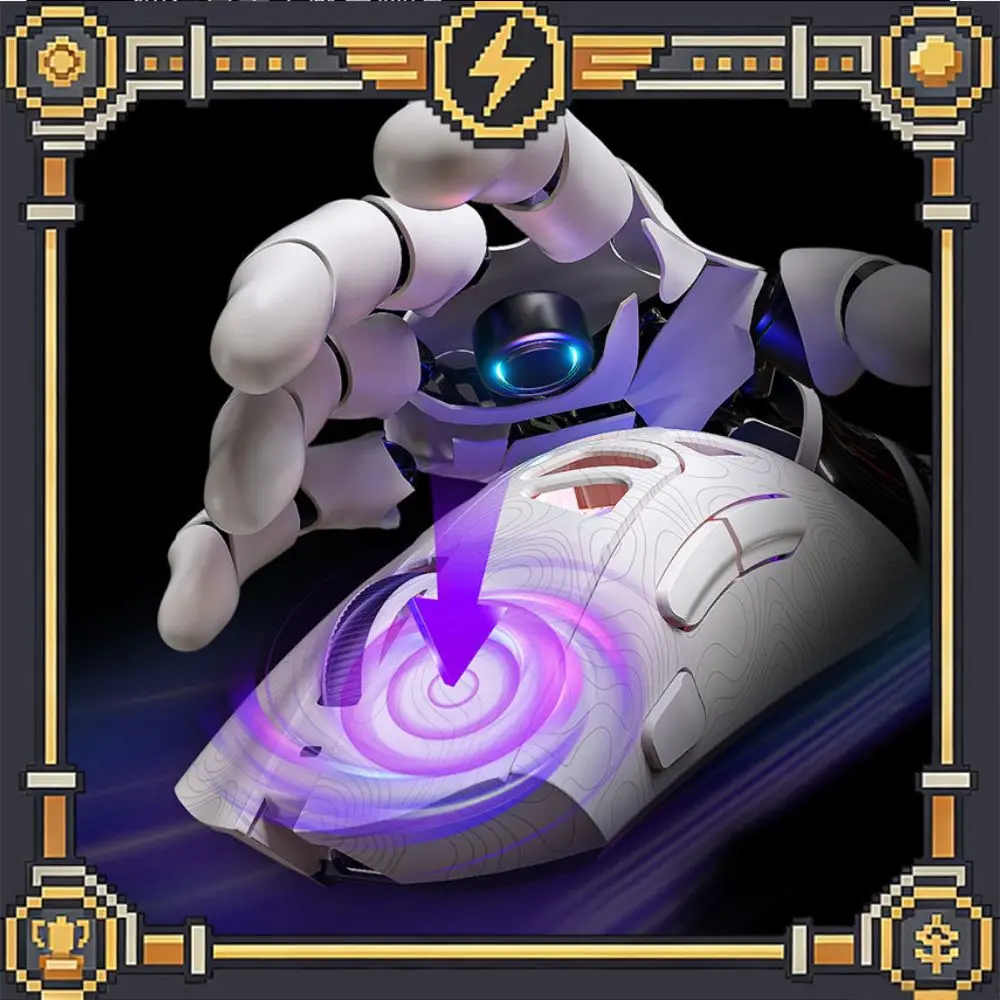 Furycube G11 Mouse Tri-mode Wireless Paw3311 Hollow Out Low Latency Game Mouses Lightweight E-Sport Mouse Rgb Game Accessories