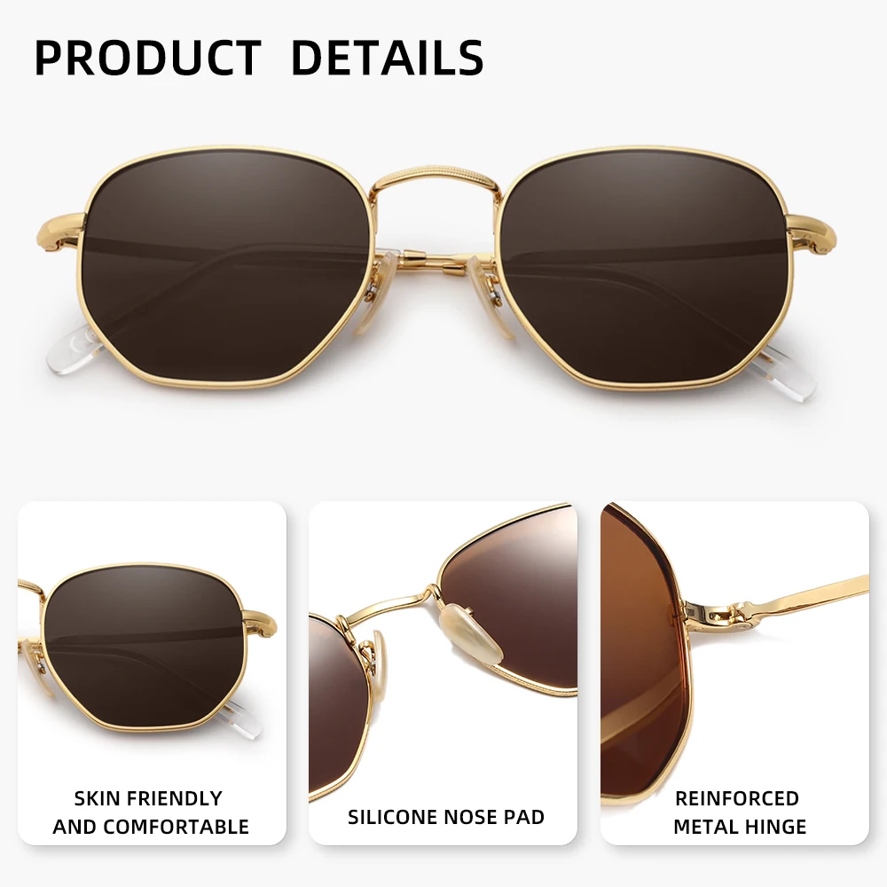 نظارات شمسية بإطار معدني مستقطب UV400 نظارات شمسية كاجوال للقيادة للنساء والرجال وإكسسوارات نظارات العطلات