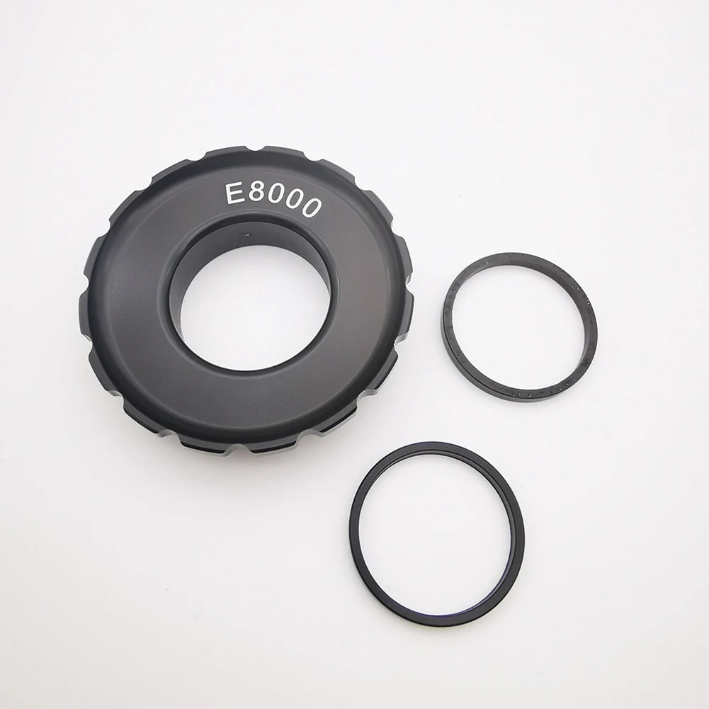 Chainring Locking Cover For-Shimano Bicycle E5000 E7000 E8000 MID-Motor Aluminum Alloy Black Chainring Locking Cover Reliable