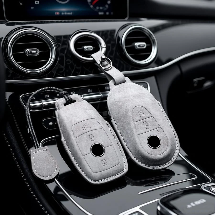 Für Mercedes Benz A C E S G Klasse GLC CLE CLA W177 W205 W213 W222 X167 AMG Autoschlüsselhülle Leder Autoschlüssel-Schutzhülle