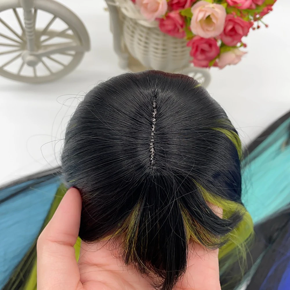 Doppelfarbige Perücke für Puppe 1/6 1/4 1/3 BJD Puppenhaar Lange bunte Perücke Prinzessin OB11 Haarperücke – Detail 3